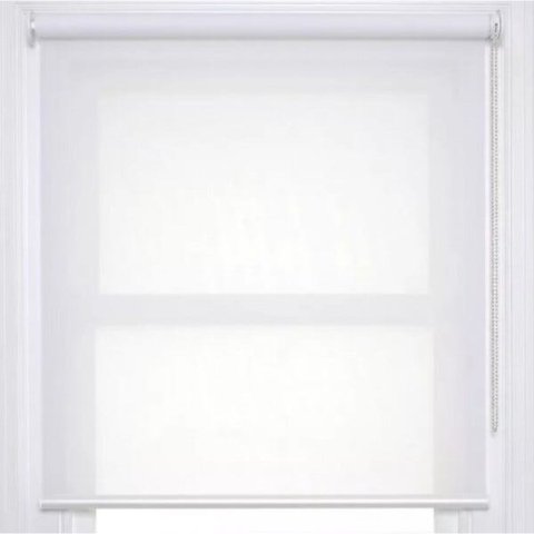 Cortina Persiana Rolô Screen Tela Solar 5% Branca 1,80 larg x 2,80 alt