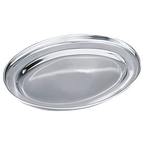 Travessa De Inox Oval Funda 35 Cm Class Home