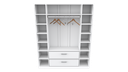 Ver imagem 5 de Armário Colmeia Cabideiro Gaveta M2 Closet Loja Roupeiro - Branco