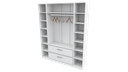 Ver imagem 4 de Armário Colmeia Cabideiro Gaveta M2 Closet Loja Roupeiro - Branco