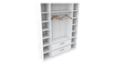 Ver imagem 3 de Armário Colmeia Cabideiro Gaveta M2 Closet Loja Roupeiro - Branco