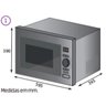 Micro-ondas Inox Midea de Embutir Myag32 28L com Grill - Preto (220 V) - 4