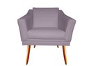 Ver imagem 3 de Kit Namoradeira + 1 Poltrona Decorativa Agatha Suede Rosê Pés Madeira Mz Decor