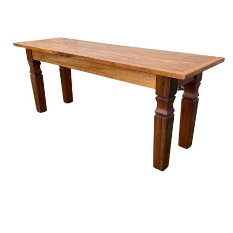 Banco Mineiro de Mesa em Madeira de Demolição 170 X 35cm - Sudeste Rústico