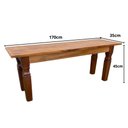 Ver imagem 3 de Banco Mineiro de Mesa em Madeira de Demolição 170 X 35cm - Sudeste Rústico
