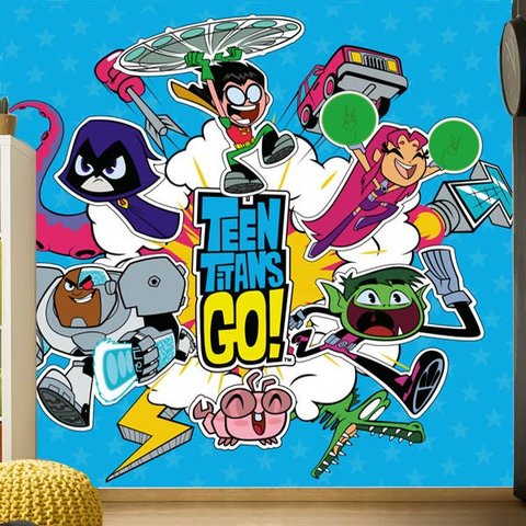 Papel De Parede Adesivo, Infantil Jovens Titãs 1X1