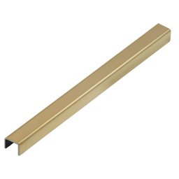 Listelo U Aço Inox Slis 9mmx8mm Barra com 3ml - Cor Dourado - 1
