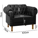 Ver imagem 7 de Kit 2 Poltrona Decorativa Chesterfield para Consultório e Recepção Couro Sintético - Sofa Store:cori