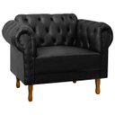 Ver imagem 2 de Kit 2 Poltrona Decorativa Chesterfield para Consultório e Recepção Couro Sintético - Sofa Store:cori