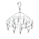Ver imagem 3 de Varal Retangular Roupa Intima Prendedores Inox Apartamento Clips