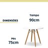 Mesa de Jantar Redonda Industrial 90 Cm Fixação de Metal e Pés Regulaveis - 2