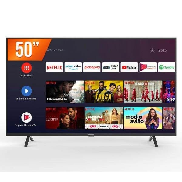 Smart TV Panasonic LED 50 Polegadas 4K Uhd Tc-50Hx550B 3 HDMI 2 USB Wi ...