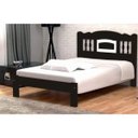 Ver imagem 1 de Cama de Casal Bella de Madeira Maciça Angelim Pedra/tauari - Cor Tabaco/branco