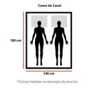 Ver imagem 2 de Cama de Casal Bella de Madeira Maciça Angelim Pedra/tauari - Cor Tabaco/branco