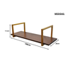 Nicho SIMPLES metalon 100X30 AMAD ESCURO/DOURADO  METALICO 01 - 2
