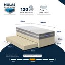 Ver imagem 3 de Cama Box + Colchão Gazin de Molas Ensacadas One Face Air Up + Auxiliar de Espuma Solteiro 88 cm