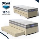 Ver imagem 2 de Cama Box + Colchão Gazin de Molas Ensacadas One Face Air Up + Auxiliar de Espuma Solteiro 88 cm