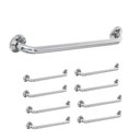 Ver imagem 1 de Alça de Apoio Banheiro 40cm Barra Kit 8 Uni Idoso Cadeirante Deficiente Acessibilidade Banheiro Corr