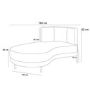 Ver imagem 5 de Sofá Chaise Longue Sala de Estar Living Lucca Esquerdo D02 Veludo Bege C-309 - Lyam Decor