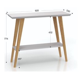 Buffet Aparador Monaco Tampo e Prateleira em Mdf Robusto:off White - 3