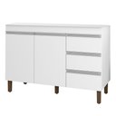 Ver imagem 1 de Balcão Gabinete para Pia Karen 119cm sem Tampo 2 Portas Branco - Abmaza