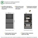 Ver imagem 3 de Kit 2 Mesas de Cabeceira 38,5cm 2 Gavetas Multimóveis Mp4501 Grafite