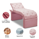 Ver imagem 4 de Maca Estofada Estética Cílios Regulável Spa Veludo Ana Clara:rosê