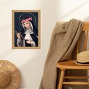 Ver imagem 1 de Quadro Moldura Dourada Santa Rita de Cássia 24x18cm:com Acetato