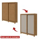 Ver imagem 7 de Guarda Roupa Solteiro 2 Portas Zeine Lopas Amêndoa