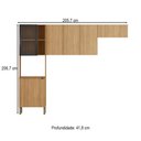 Ver imagem 4 de Cozinha Compacta Vert Plus 6 Portas 100% Mdf Freijó/preto - Kits Paraná