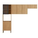 Ver imagem 2 de Cozinha Compacta Vert Plus 6 Portas 100% Mdf Freijó/preto - Kits Paraná