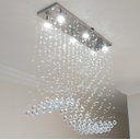 Ver imagem 2 de Lustre de Cristal Verdadeiro para Sala de Estar Retangular:1m
