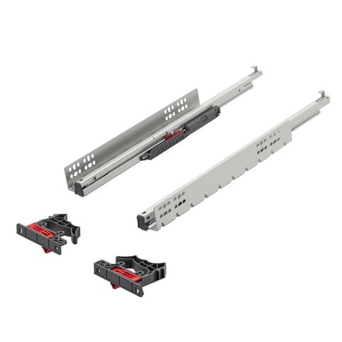 Corrediça Invisível Oculta 350mm Dt130 Extração Total e Amortecedor 30kg Hafele Par