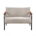 Ver imagem 3 de Sofa Jade 2 Lugares 108cm Bege Linho Fixo Contemporaneo Bella Decor