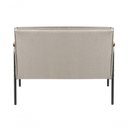 Ver imagem 5 de Sofa Jade 2 Lugares 108cm Bege Linho Fixo Contemporaneo Bella Decor