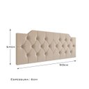 Ver imagem 5 de Cabeceira Painel Solteiro Estofada Capitonê 90cm Cama Box Fixação na Parede Capela:Areia