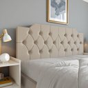 Ver imagem 1 de Cabeceira Painel Solteiro Estofada Capitonê 90cm Cama Box Fixação na Parede Capela:Areia