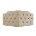 Ver imagem 4 de Cabeceira Painel Solteiro Estofada Capitonê 90cm Cama Box Fixação na Parede Capela:Areia