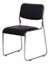 Ver imagem 2 de Kit 2 Cadeiras de Escritório Interlocutor Fixa com Base Cromada W-21 Preta
