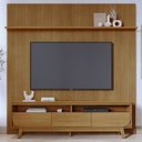 Ver imagem 2 de Painel e Bancada Tv 75 Pol 245x238 Cm Luna Cumaru Madetec