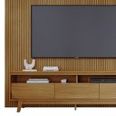 Ver imagem 4 de Painel e Bancada Tv 75 Pol 245x238 Cm Luna Cumaru Madetec