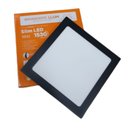 Ver imagem 2 de Kit 2 Painel Embutido Slim Led Quadrado Preto 18w 6,5k Llum