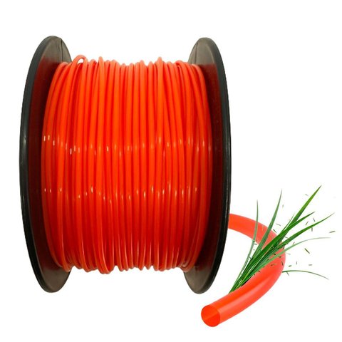 Bobina Fio Nylon Redondo para Roçadeira 3mm 1kg 124m Laranja