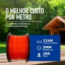 Ver imagem 3 de Bobina Fio Nylon Redondo para Roçadeira 3mm 1kg 124m Laranja