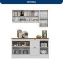 Ver imagem 5 de Cozinha Completa Modulada Americana Aérea com Vidro Reflecta 4 Peças Yescasa