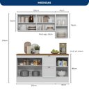 Ver imagem 3 de Cozinha Completa Modulada Americana Aérea com Vidro Reflecta 4 Peças Yescasa