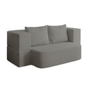 Ver imagem 4 de Sofá Cama Puff Modular Dobrável 1,90m Duo Boucle - Balaqui Cor:cinza Claro