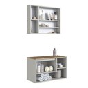 Ver imagem 5 de Conjunto Banheiro com Gabinete e Espelheira 3 Portas 80cm Multimóveis Crart-CON016 - Arenas