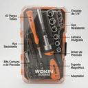 Ver imagem 4 de Conjunto de Bits e Soquetes 42 Peças Montagem Manutenção - Wokin