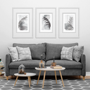 Ver imagem 2 de Kit 3 Quadros Decorativos Folhagem 60x40 com Molduras Boiserie